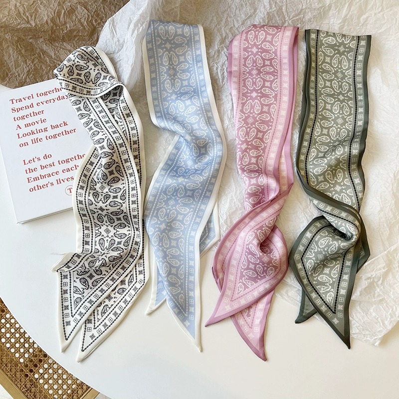 Ascot Neck Scarf - Set Serisi Ipek Saten Eşarp Kadın