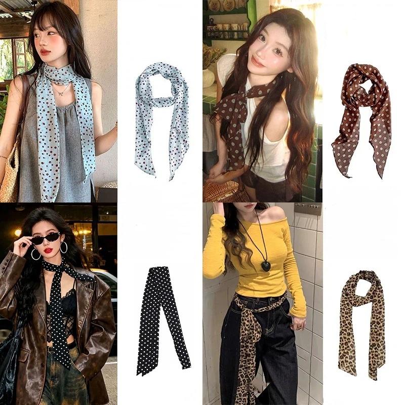 Puantiyeli Çiçek Desenli İpek  - Silk Neck Scarf incelemesi ve fiyatı