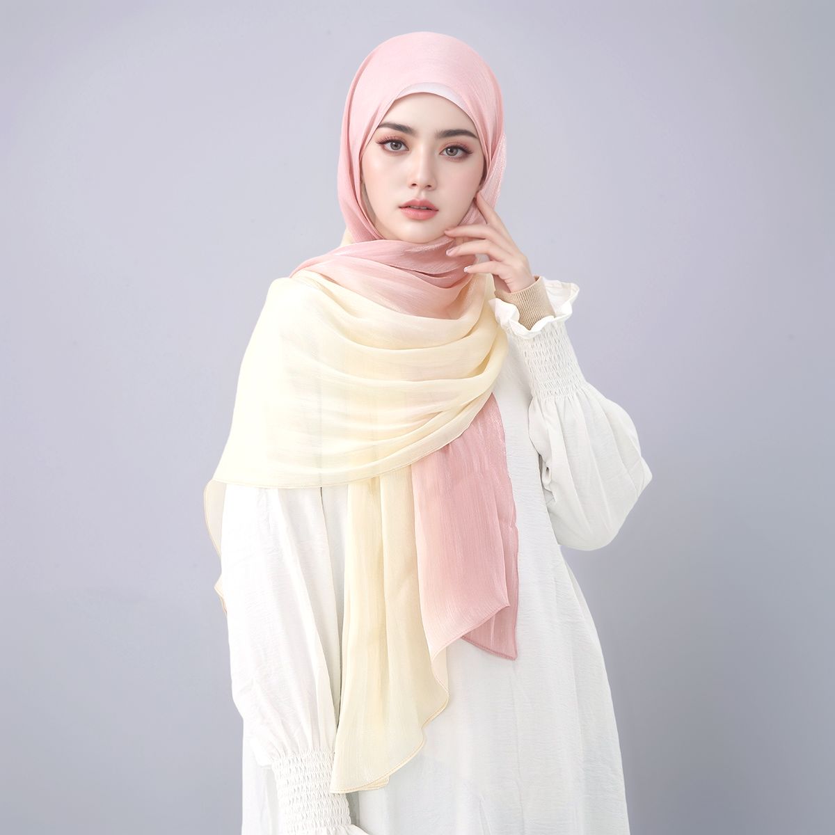 Gradyan Işıltılı İpek Eşarp Mü - Head Wrap Turban incelemesi ve fiyatı